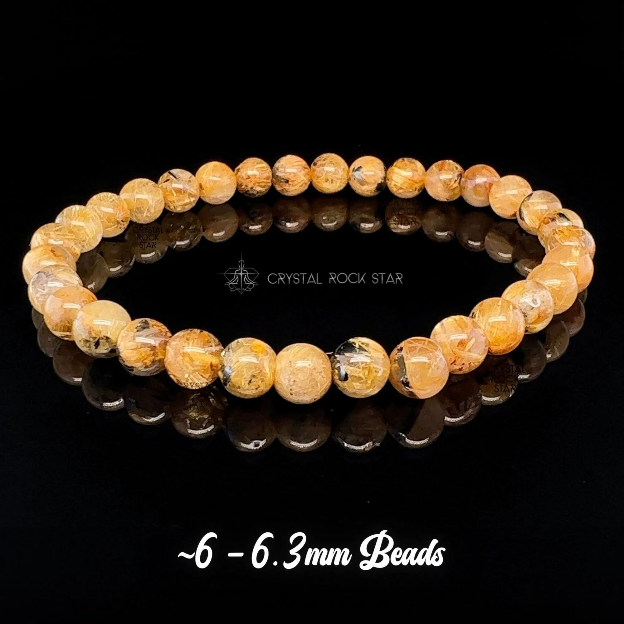 Golden Rutilated Quartz Prosperity Bracelet 6mm