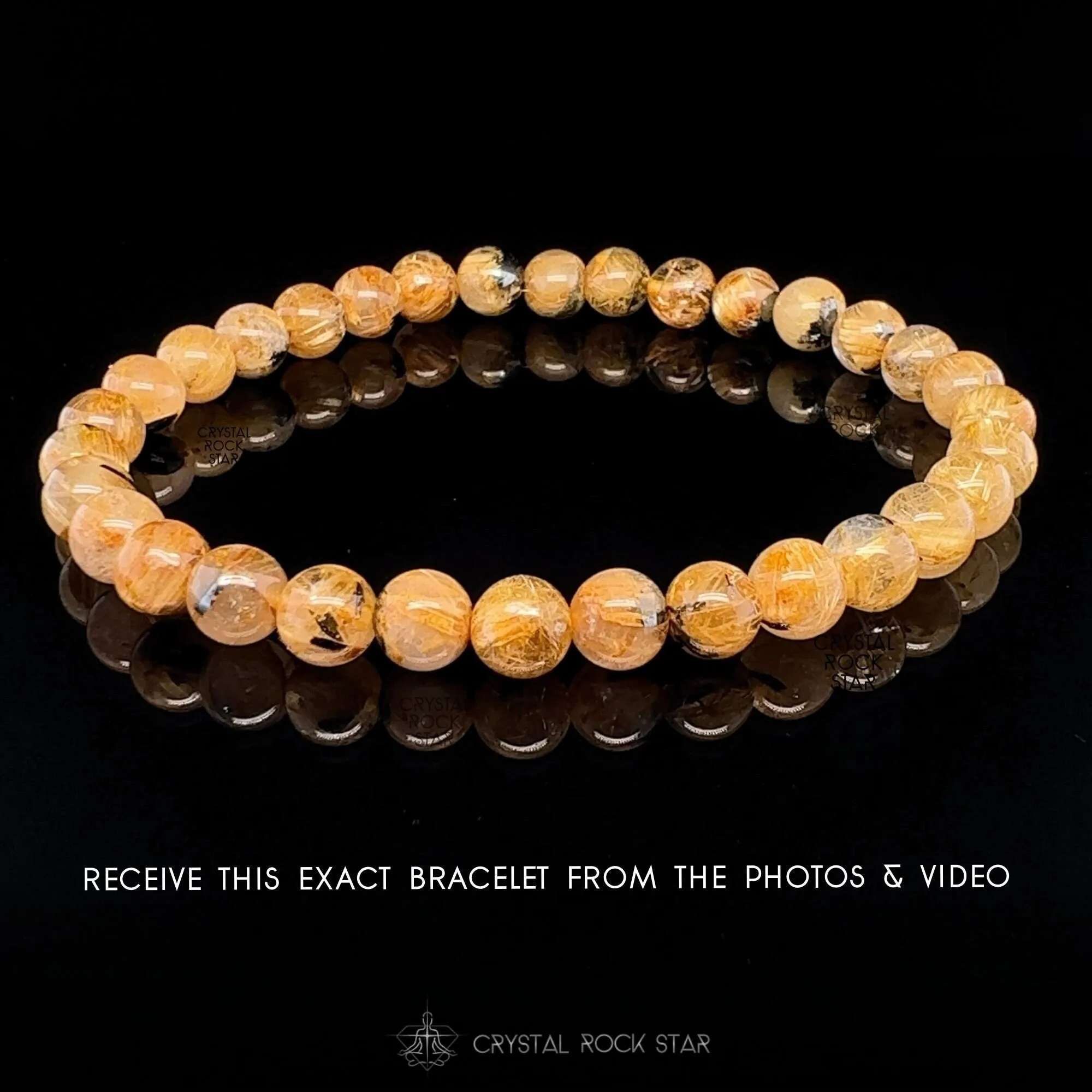 Golden Rutilated Quartz Prosperity Bracelet 6mm