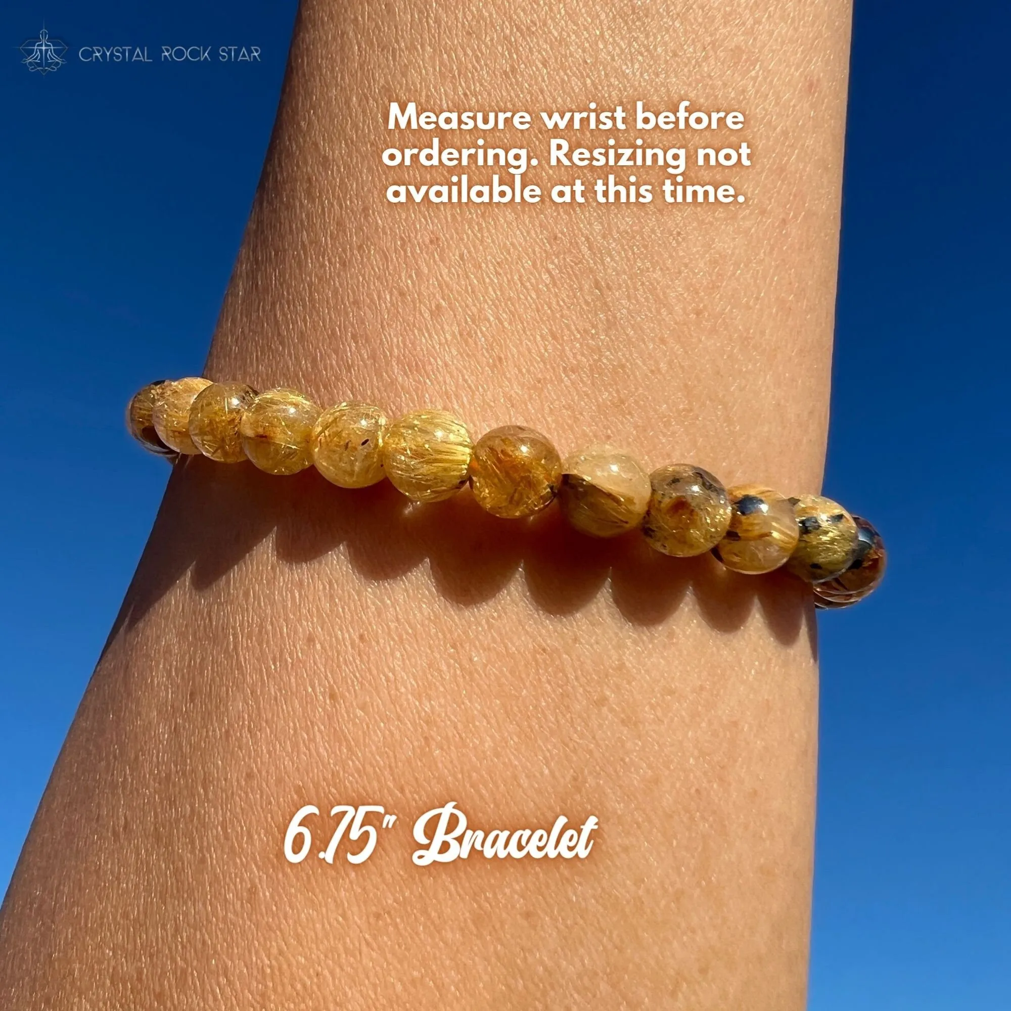 Golden Rutilated Quartz Prosperity Bracelet 6mm