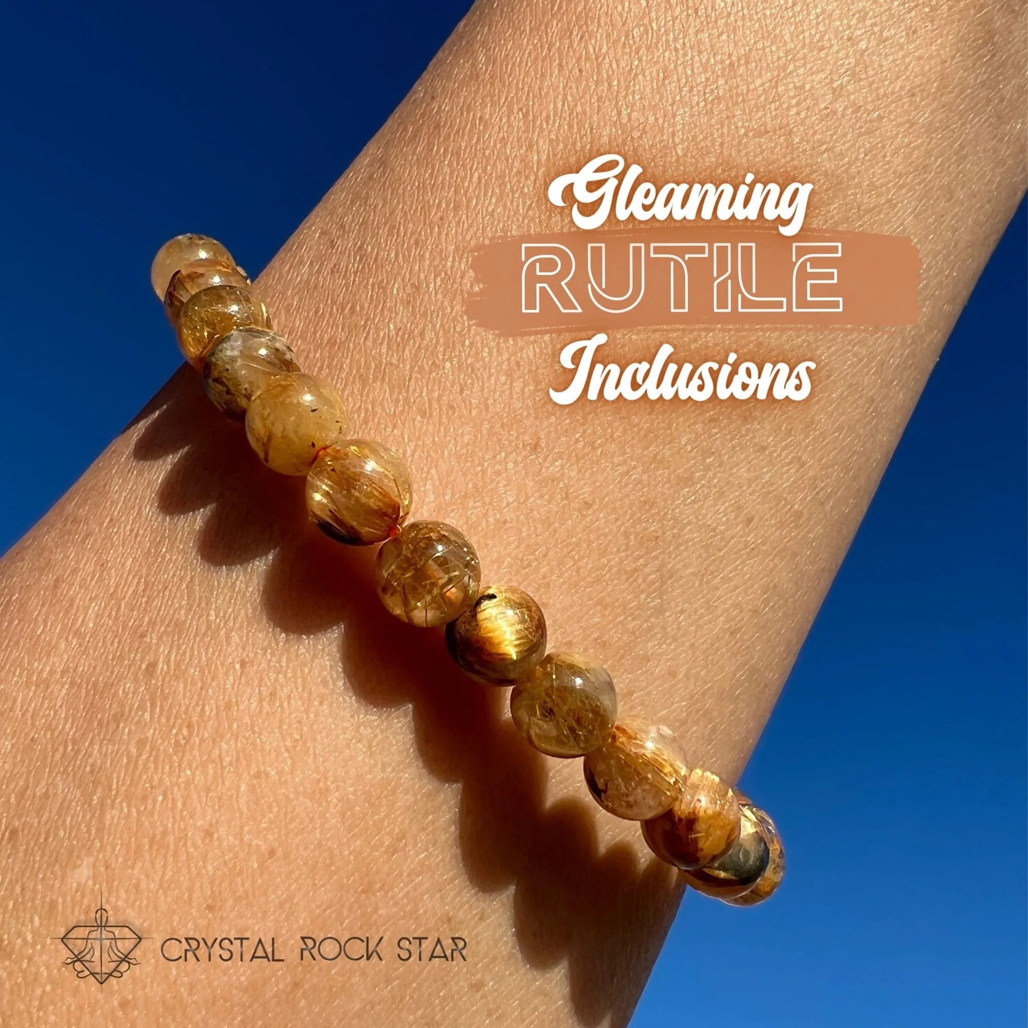 Golden Rutilated Quartz Prosperity Bracelet 6mm