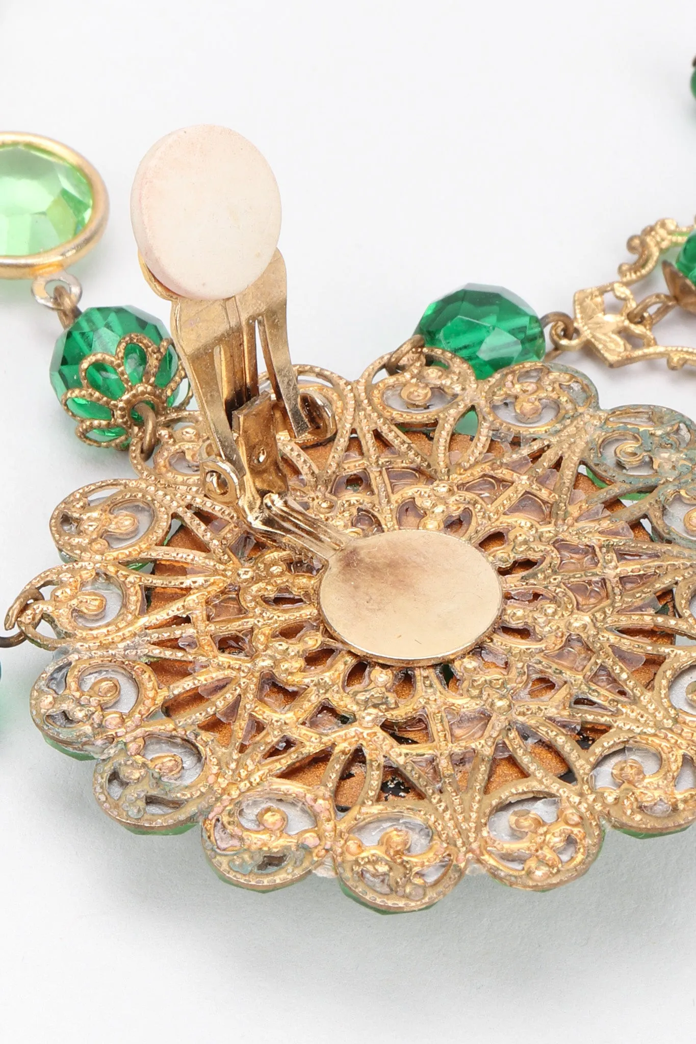 Green Envy Crystal Chandelier Earrings