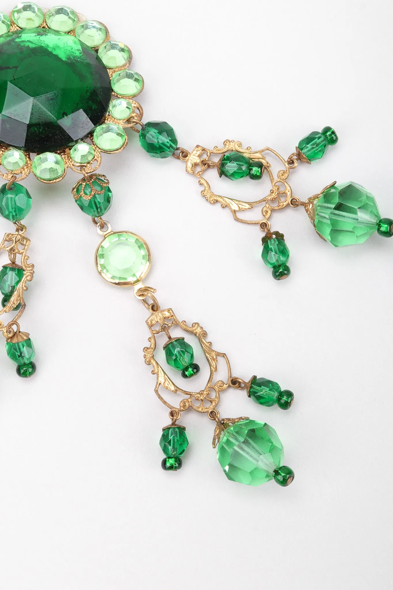 Green Envy Crystal Chandelier Earrings