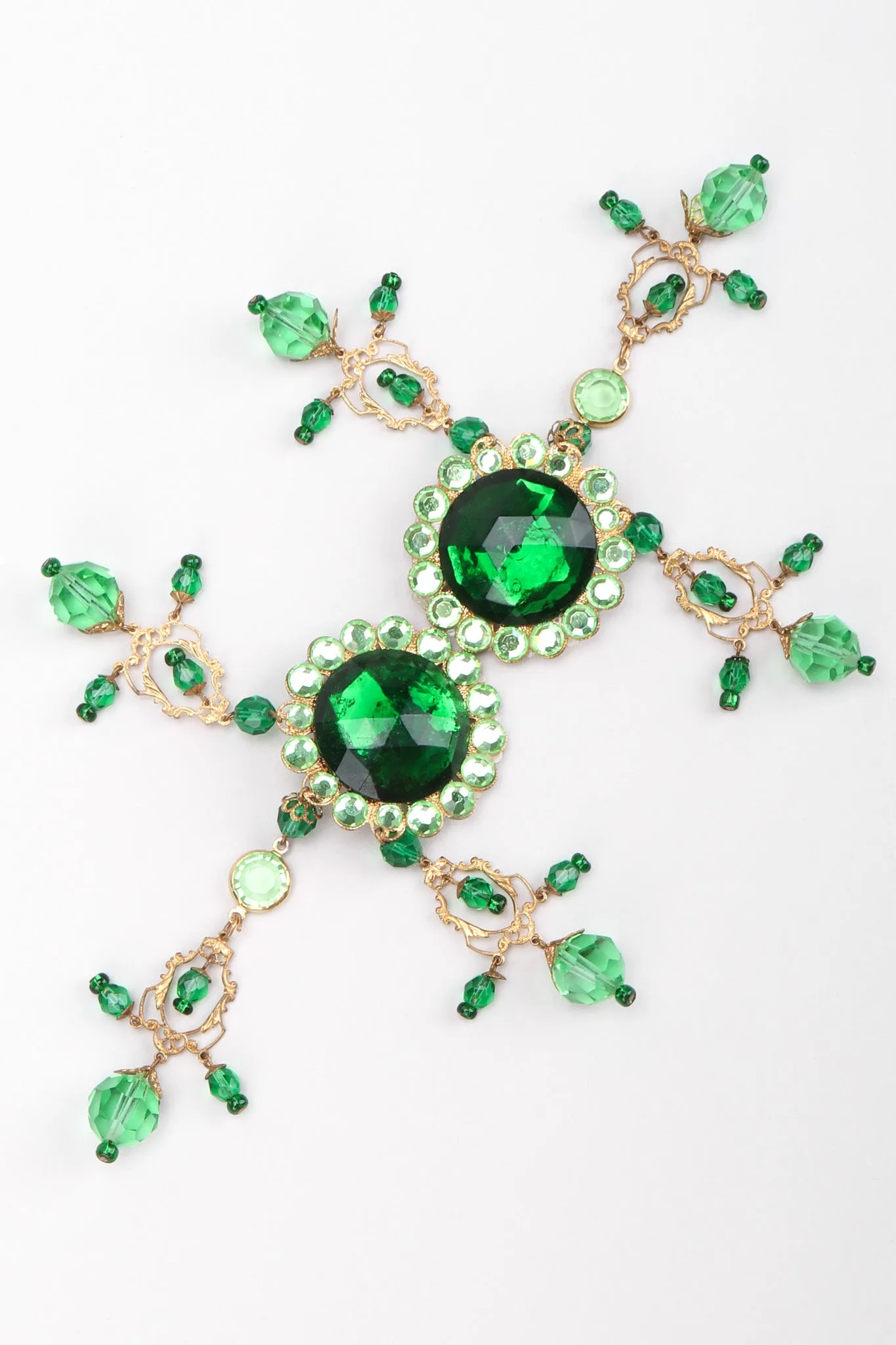 Green Envy Crystal Chandelier Earrings