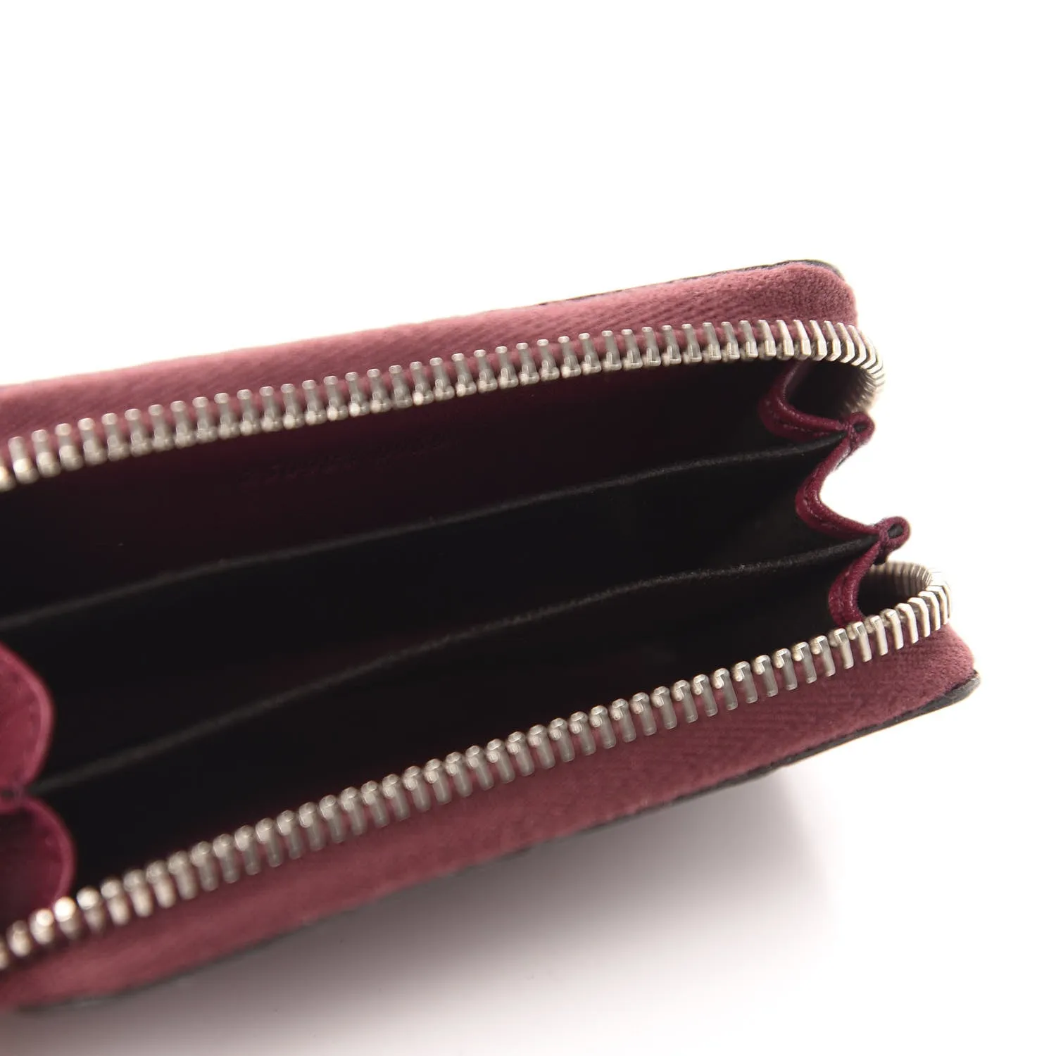 Gucci Crocodile Zip Around Card Case in Cherry Red