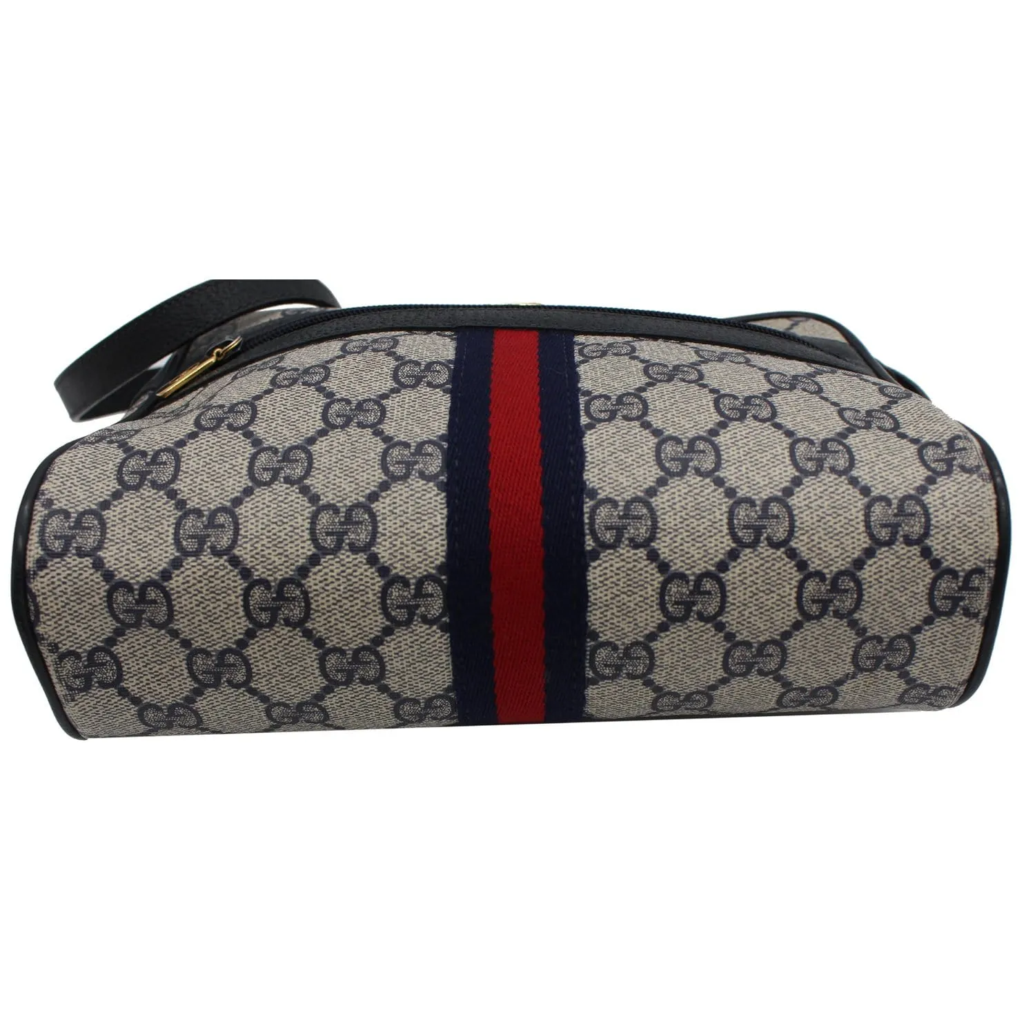 GUCCI Ophidia Vintage Supreme Canvas Shoulder Bag Black