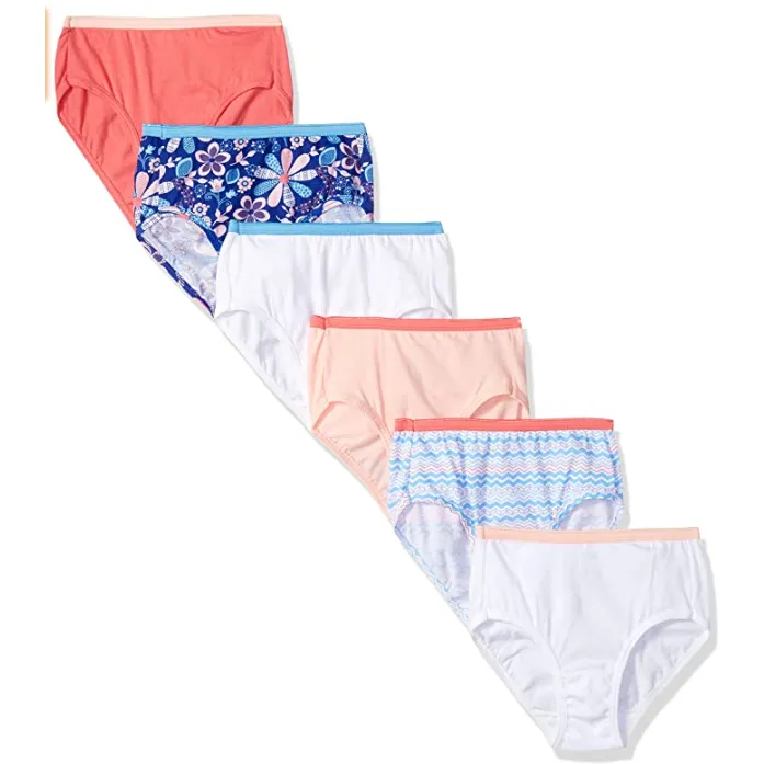 Hanes Girls' Cotton Brief 6-PacK