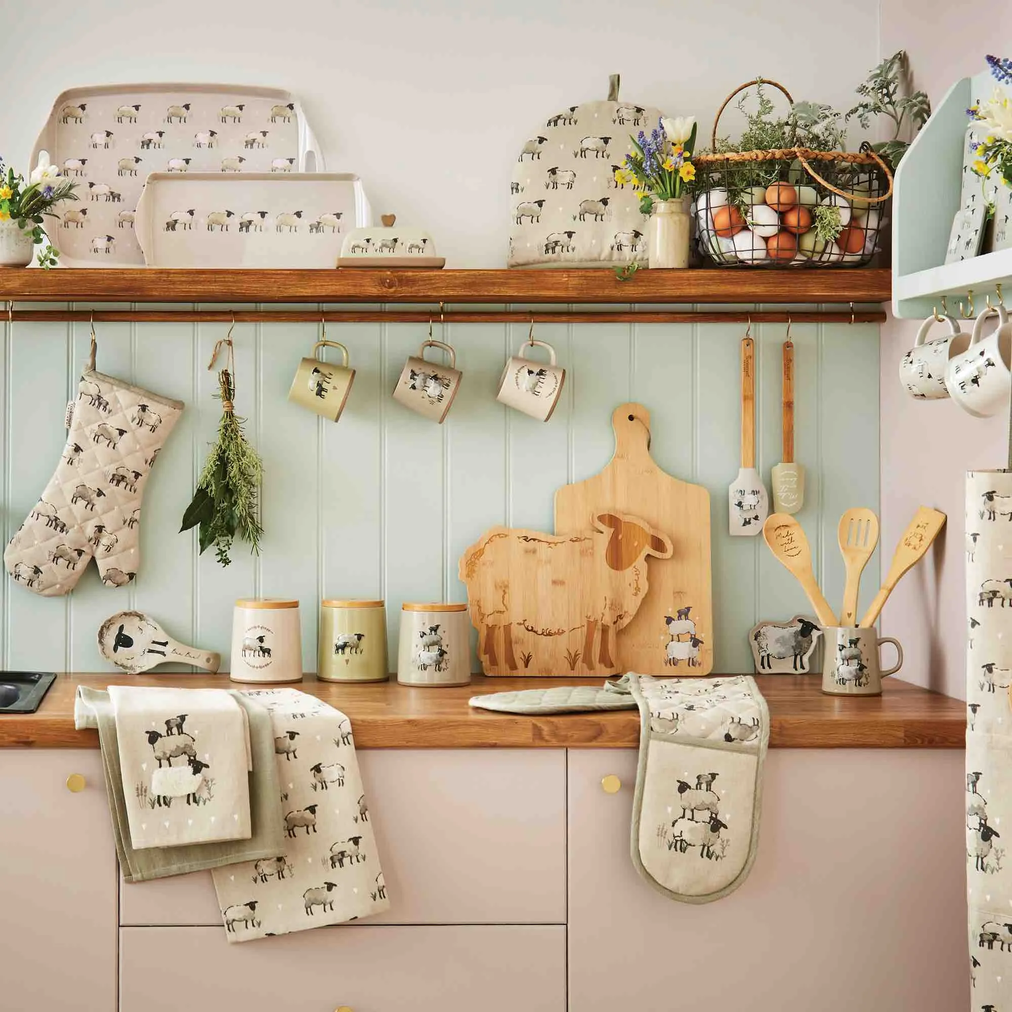 Highland Sheep Ceramic Canister - Beige