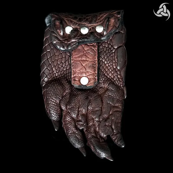 Horn Back Crocodile Paw Belt Pouch