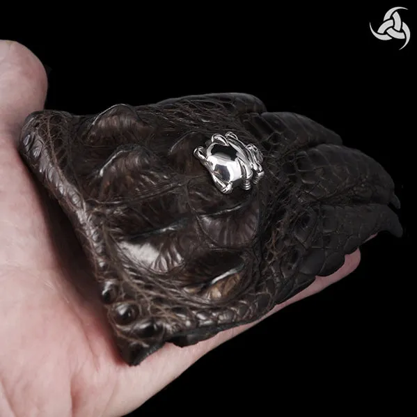 Horn Back Crocodile Paw Belt Pouch