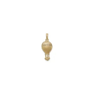Hot Air Balloon Embossed Pendant (14K)