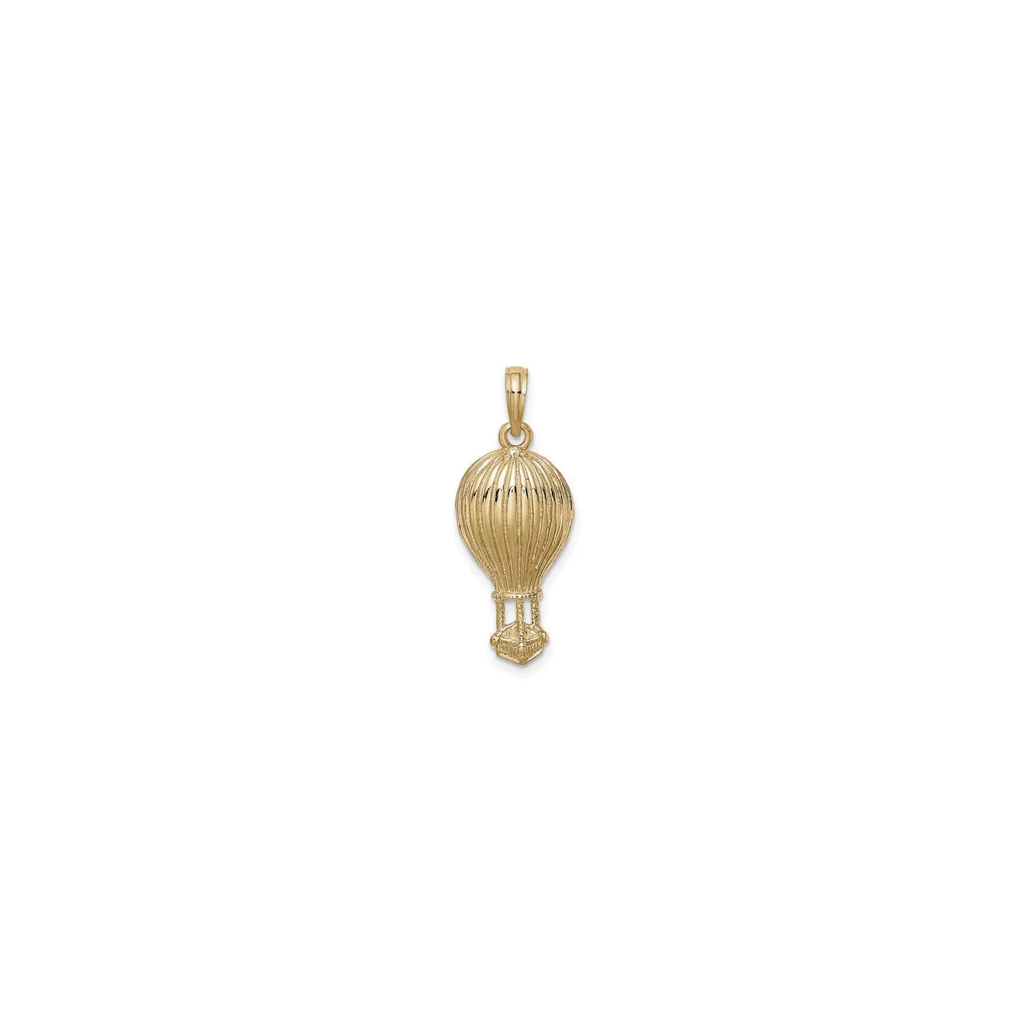Hot Air Balloon Embossed Pendant (14K)