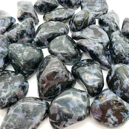 Indigo Gabbro | Mystic Merlinite | 1 or 5 Pack | Tumbled | Courage & Divine Plan