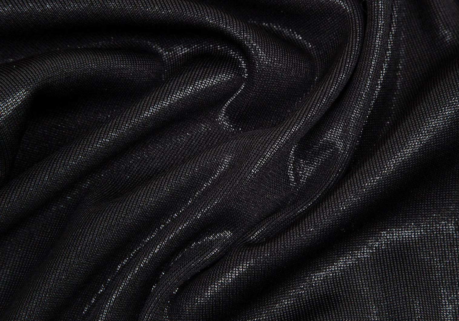 JEAN PAUL GAULTIER PARIS. Black Gather Neck Shiny Top
