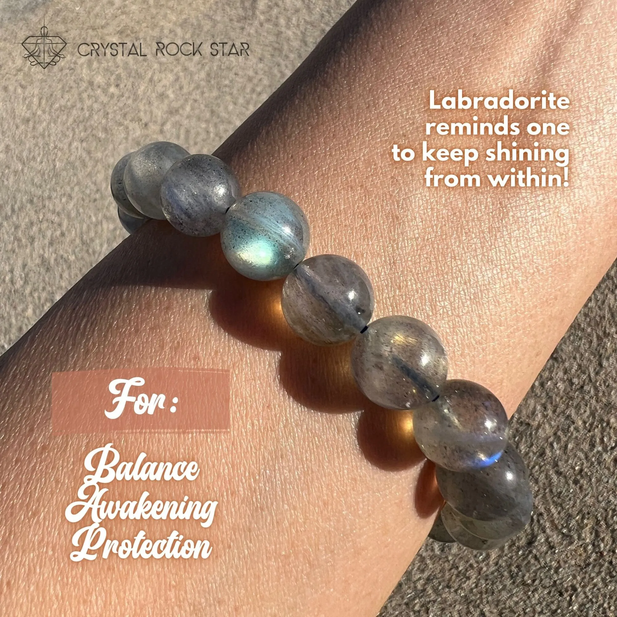 Labradorite Empath Protection Bracelet 10mm