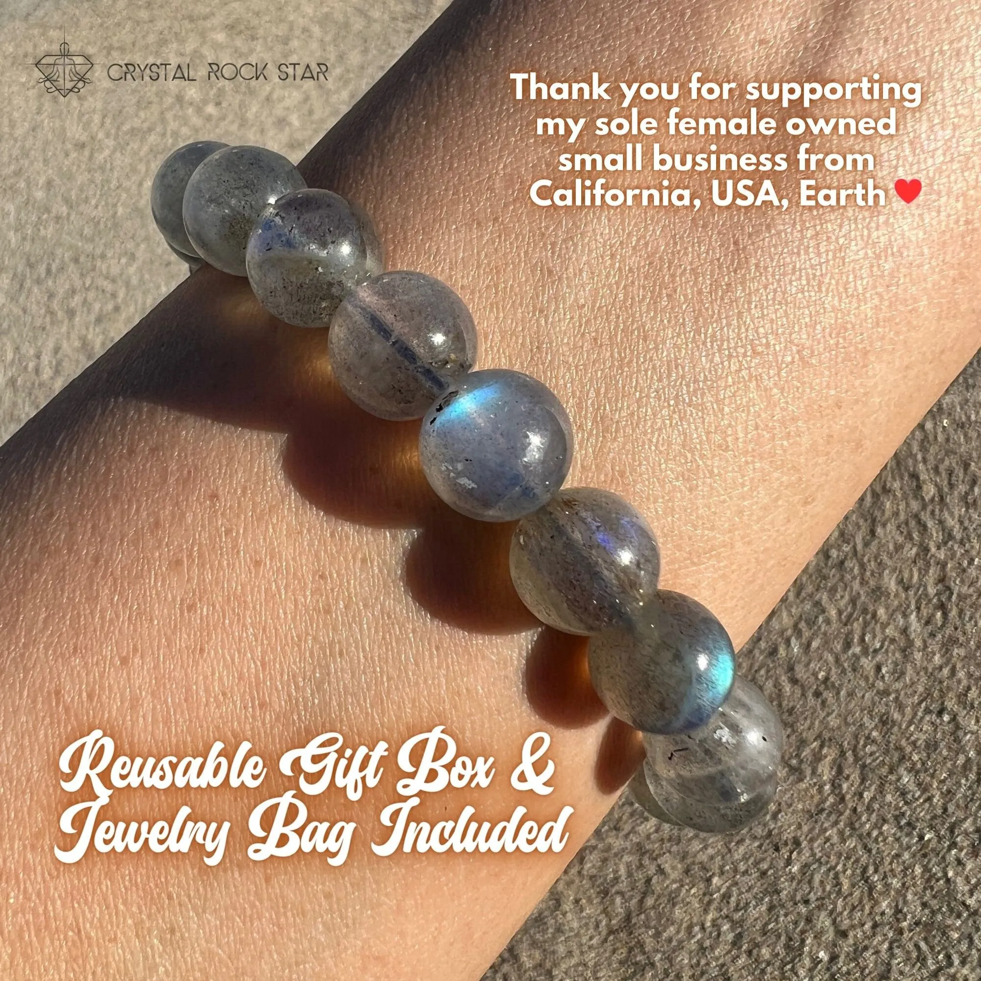 Labradorite Empath Protection Bracelet 10mm