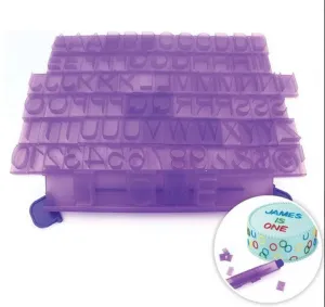Large Alphabet & Number Press Stamp/Embosser Set