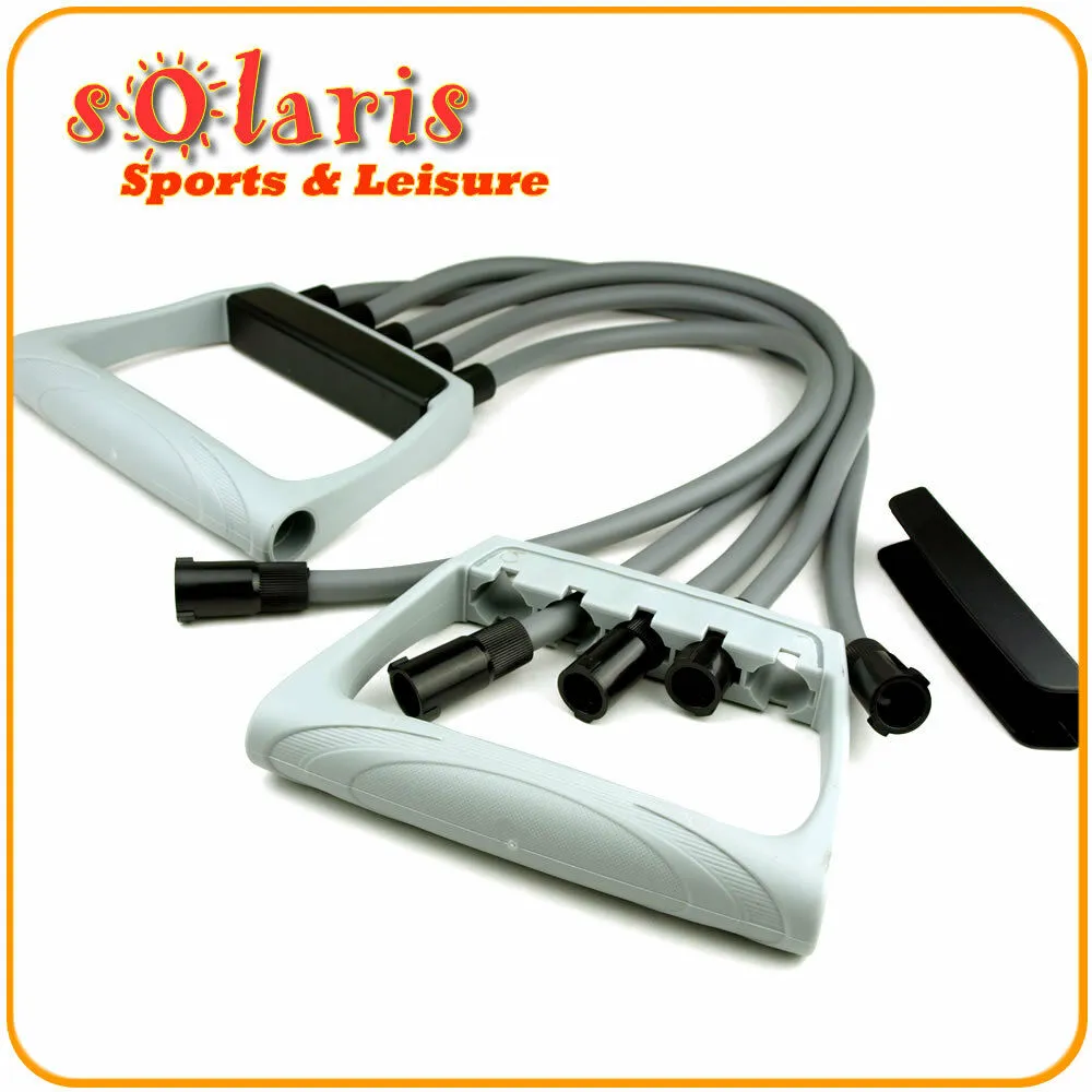 Large Resistance Tube Chest Expander 5 Removable Tubes for Fitness Home Exercise