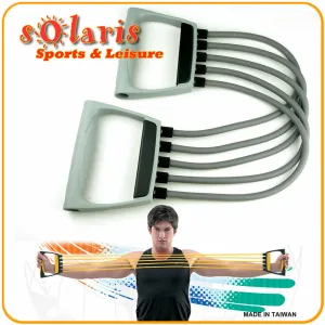 Large Resistance Tube Chest Expander 5 Removable Tubes for Fitness Home Exercise