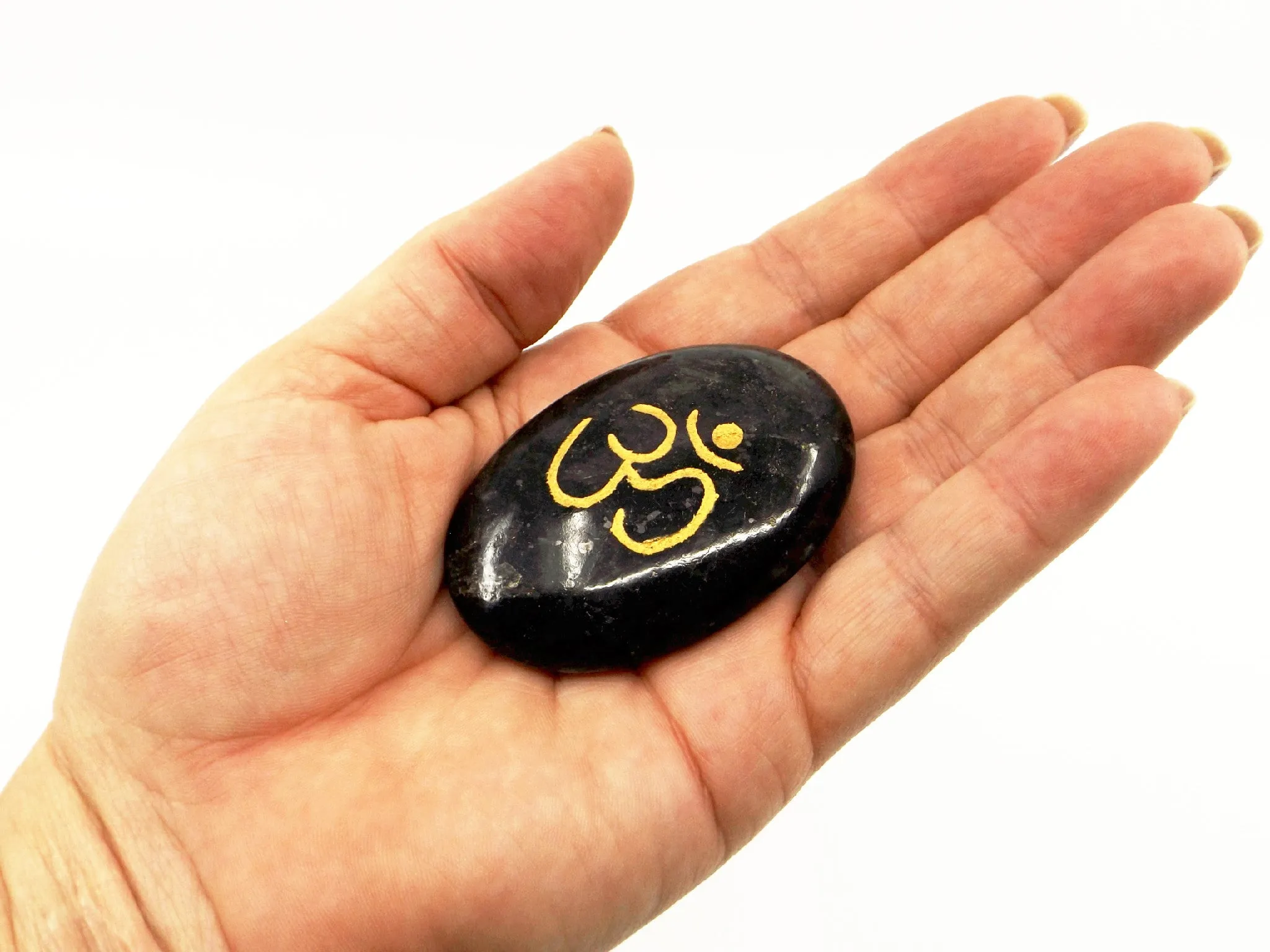 Larvikite gemstone palmstone | Om Symbol