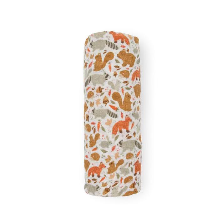 Little Unicorn Cotton Muslin Single Swaddle (Fall Friends)