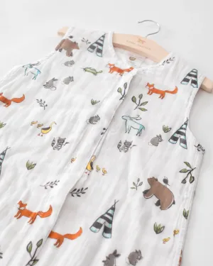 Little Unicorn Cotton Muslin Sleep Bag Small - Forest Friends