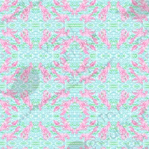 Lobstah Roll Lobster Crab Lilly Inspired Printed Patterned Craft Vinyl