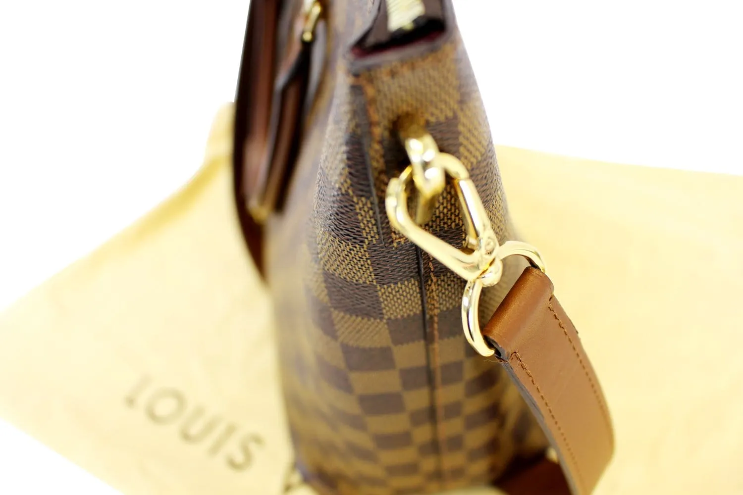 LOUIS VUITTON Belmont Damier Ebene Shoulder Handbag