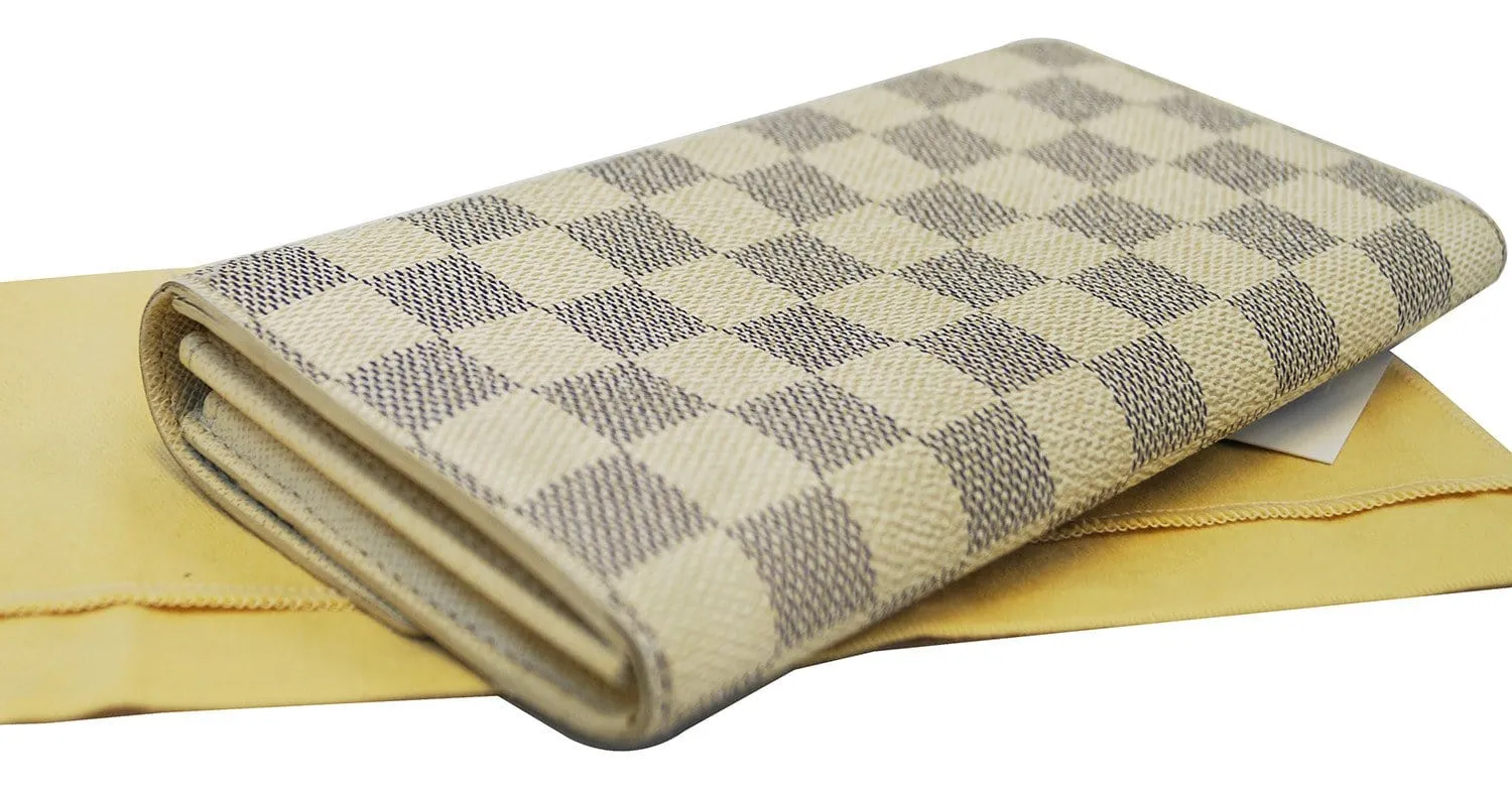 LOUIS VUITTON Damier Azur Portefeiulle Sarah Long Bifold Wallet