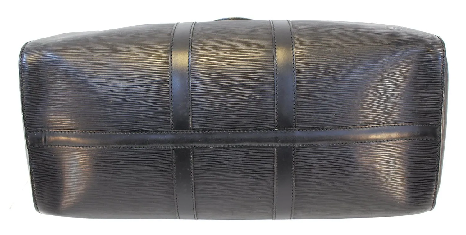 LOUIS VUITTON Epi Leather Black Keepall 45 Boston Bag