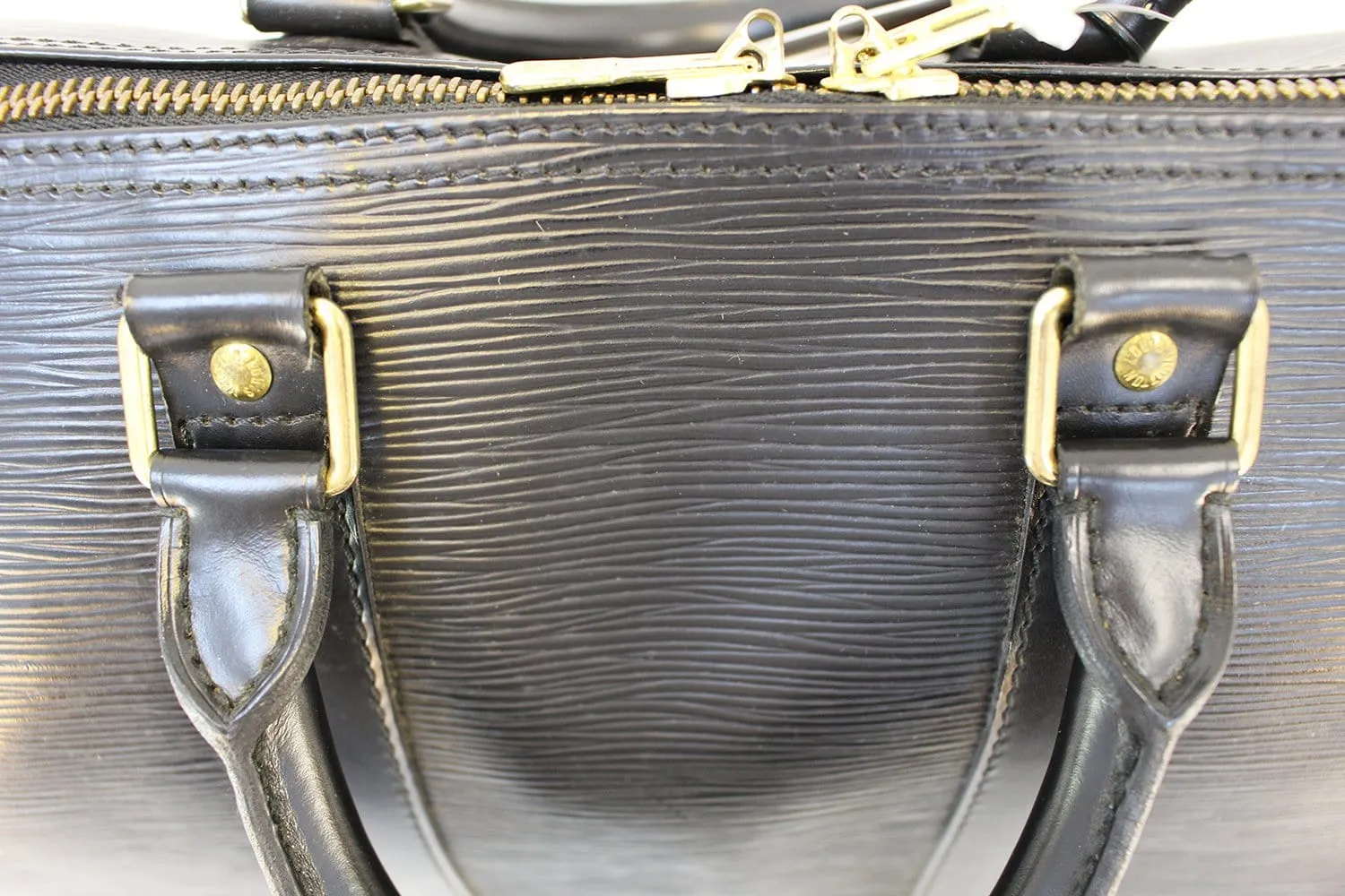 LOUIS VUITTON Epi Leather Black Keepall 45 Boston Bag