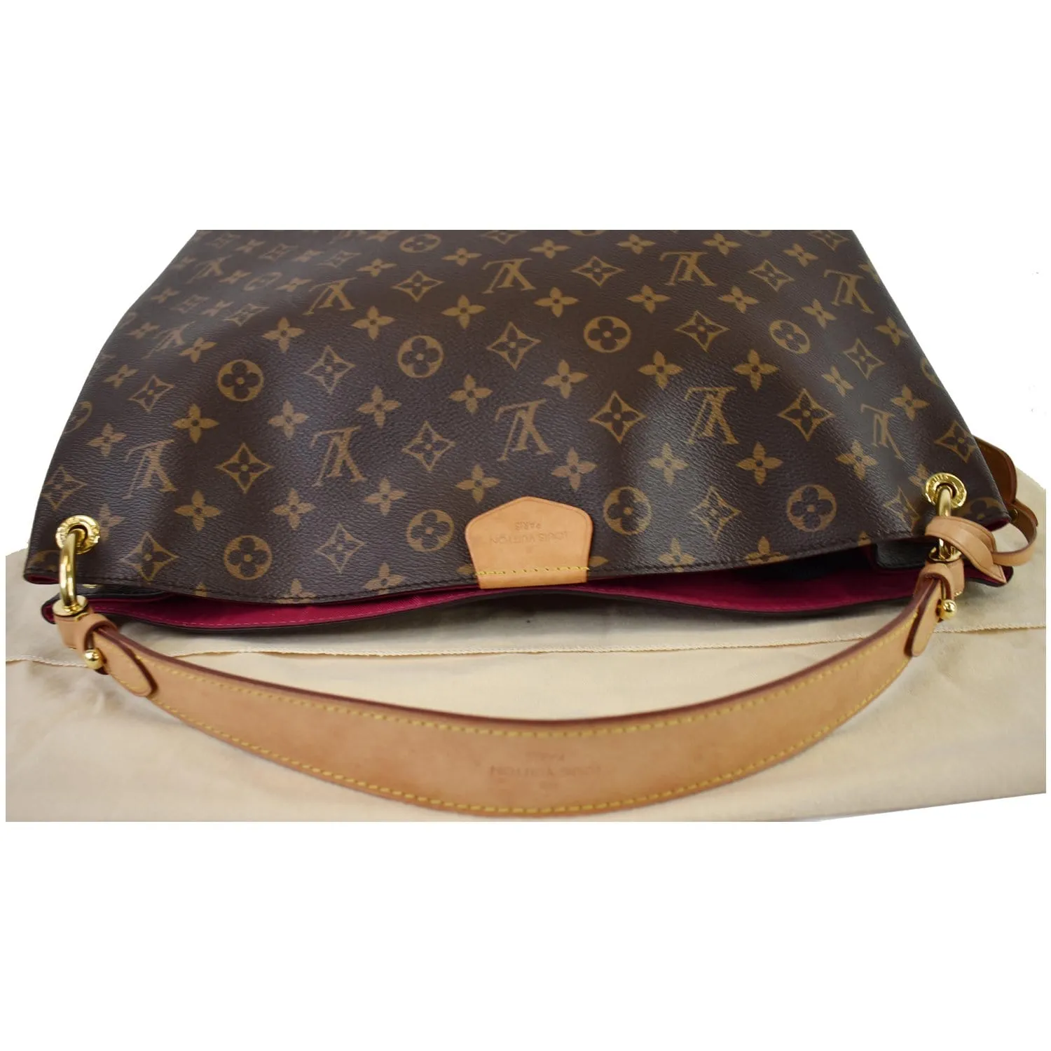 LOUIS VUITTON Graceful MM Monogram Canvas Shoulder Bag Brown