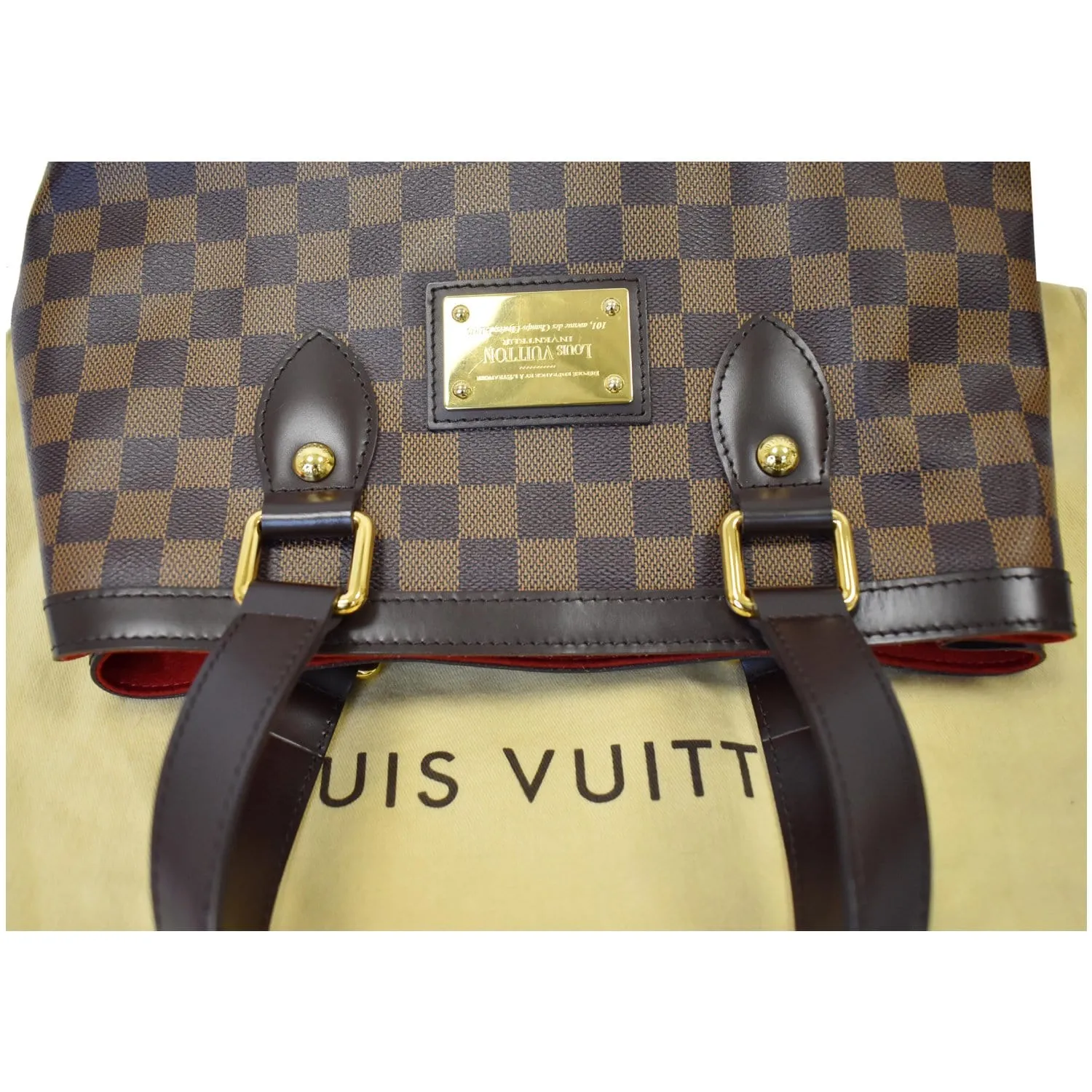 LOUIS VUITTON Hampstead PM Damier Ebene Shoulder Bag Brown