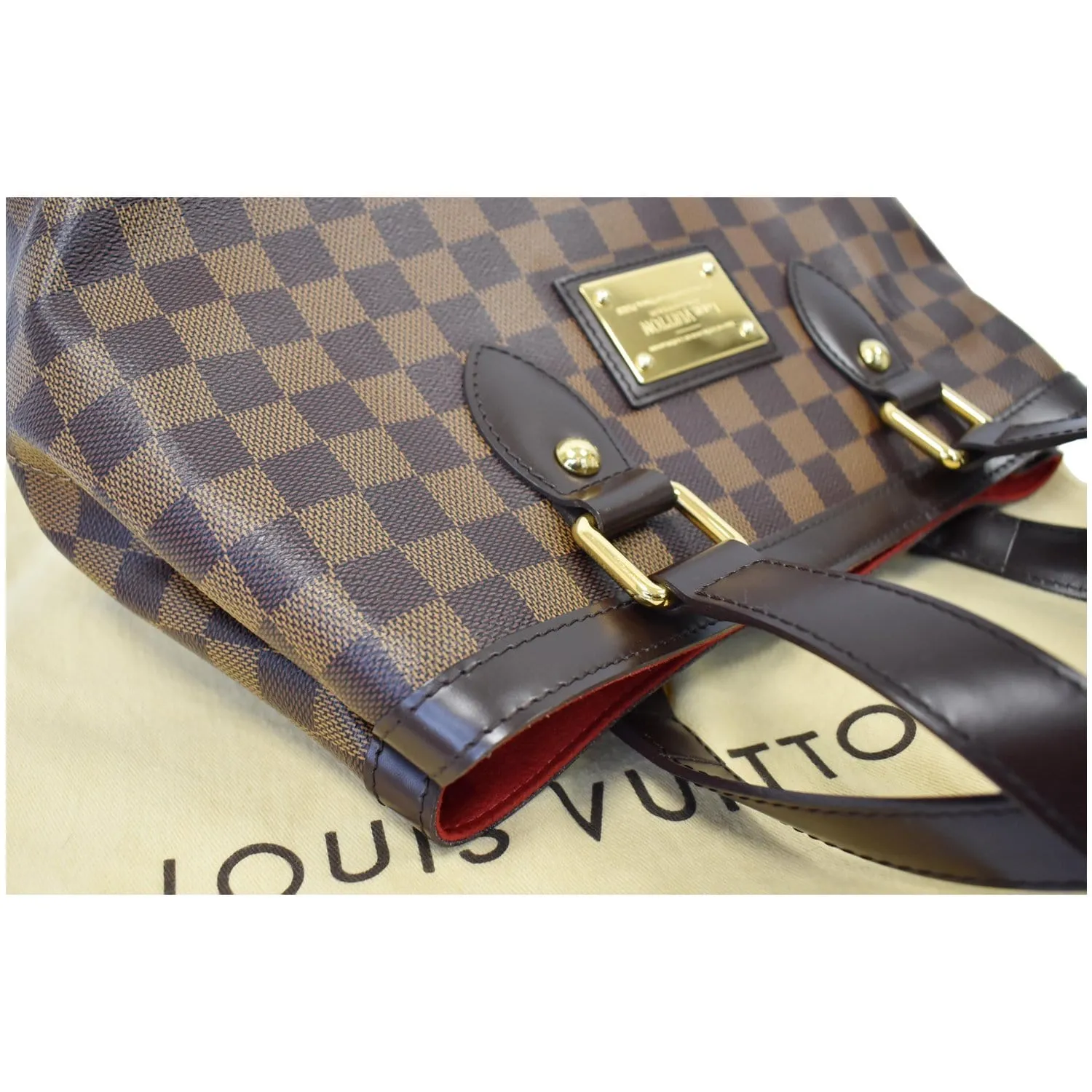 LOUIS VUITTON Hampstead PM Damier Ebene Shoulder Bag Brown