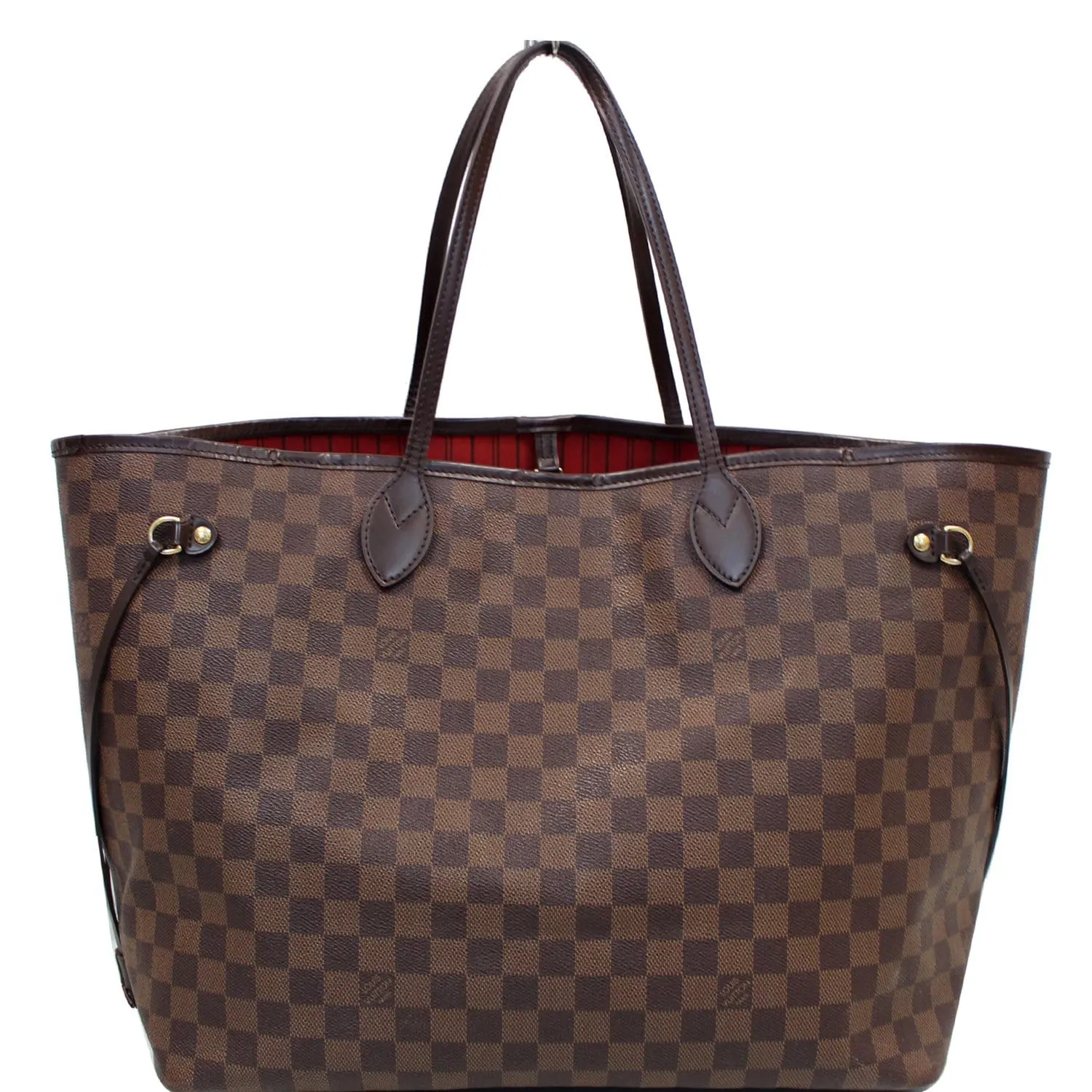 LOUIS VUITTON Neverfull GM Damier Ebene Tote Shoulder Bag Brown