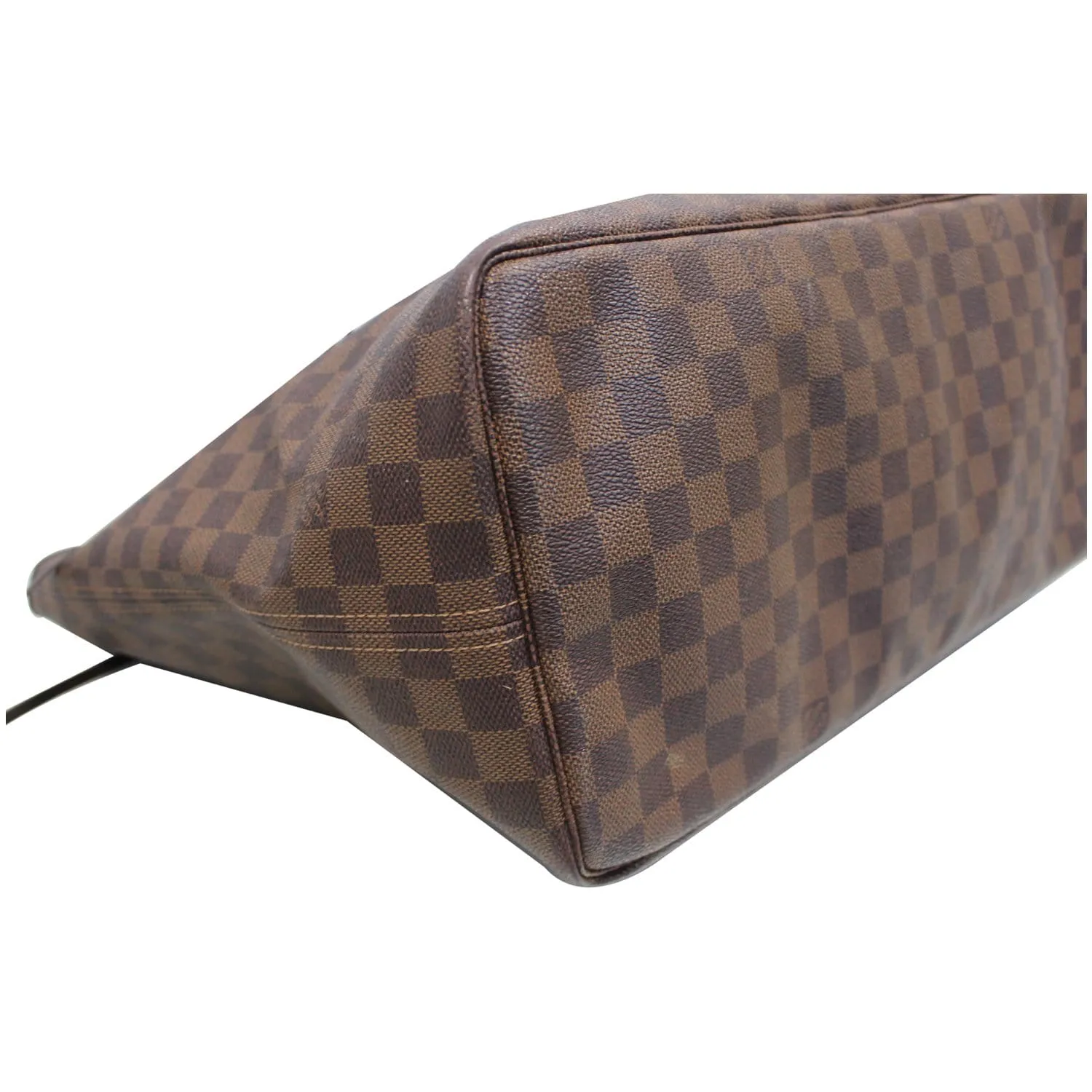 LOUIS VUITTON Neverfull GM Damier Ebene Tote Shoulder Bag Brown