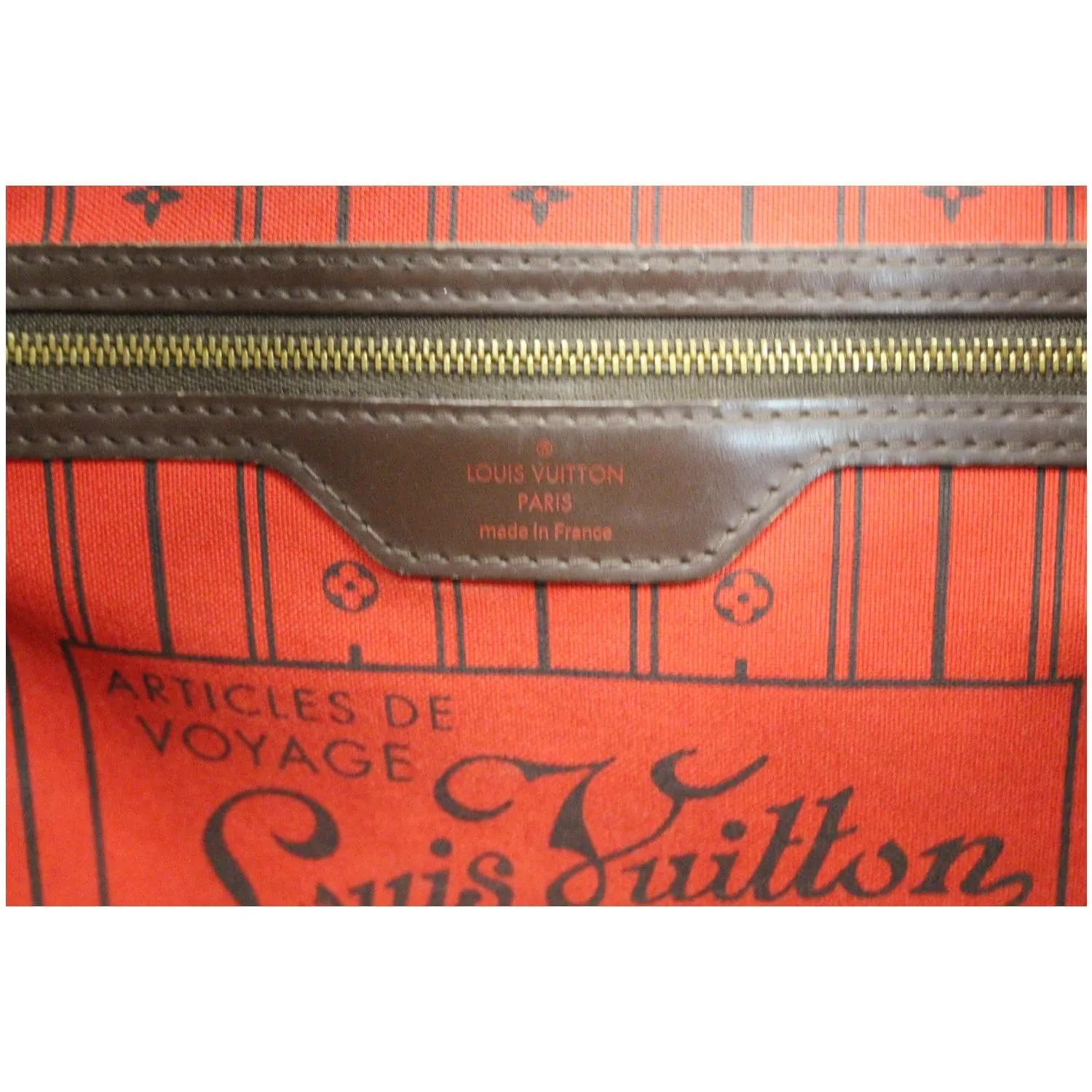 LOUIS VUITTON Neverfull GM Damier Ebene Tote Shoulder Bag Brown