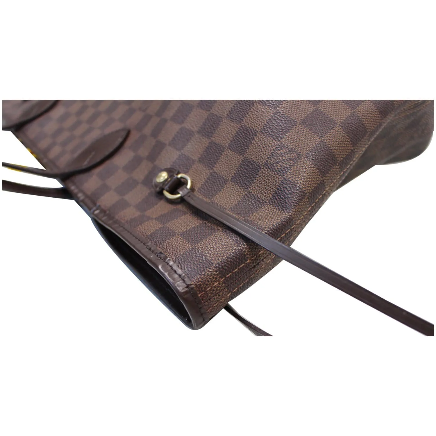LOUIS VUITTON Neverfull GM Damier Ebene Tote Shoulder Bag Brown