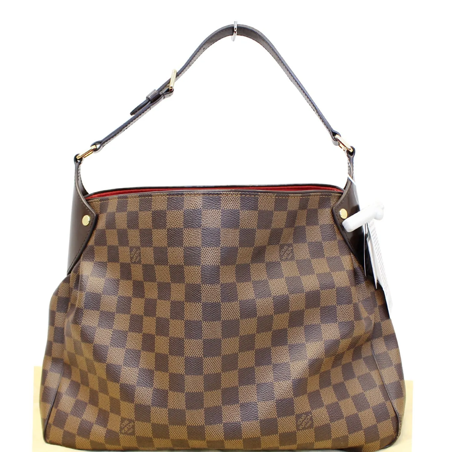 LOUIS VUITTON Reggia Damier Ebene Shoulder Bag Brown