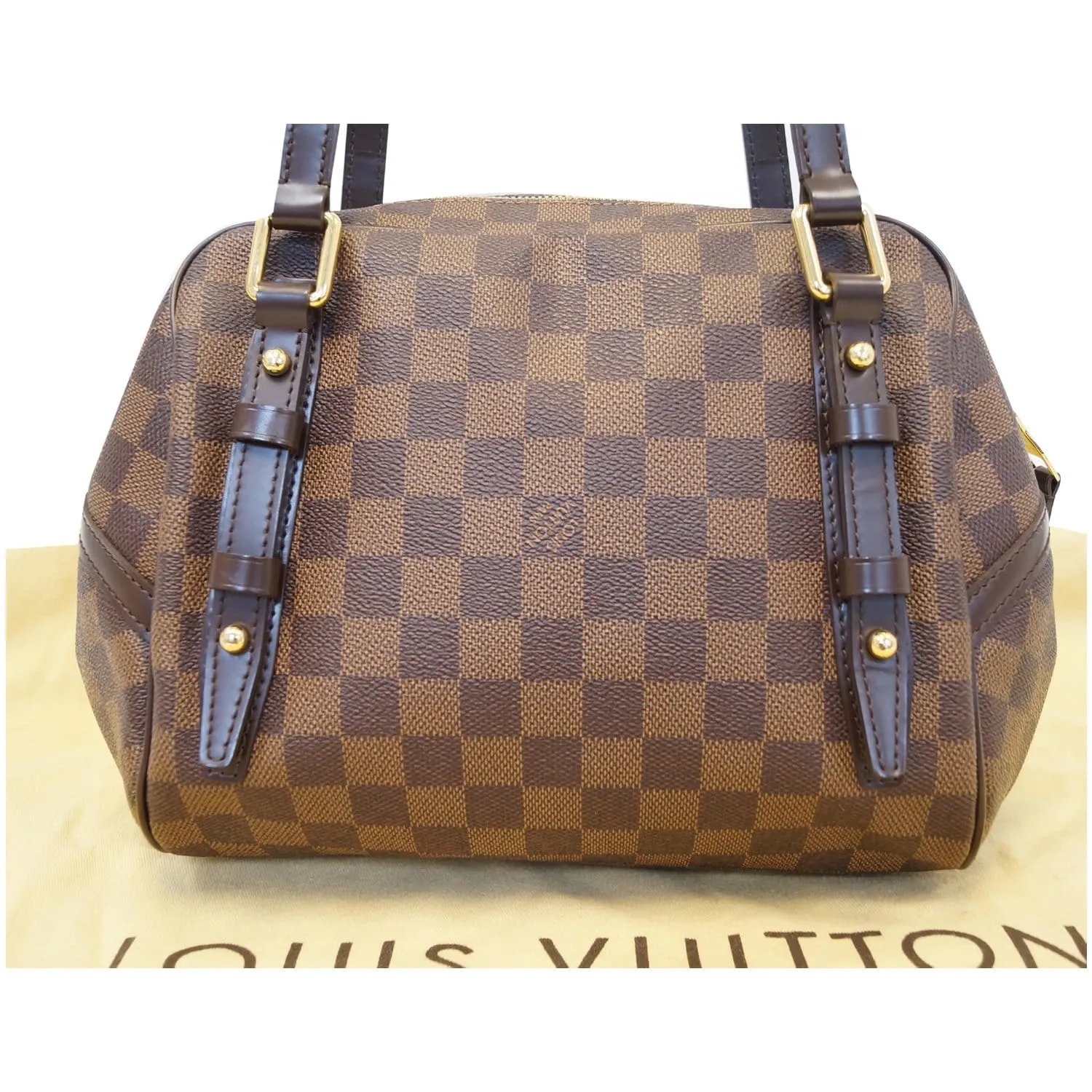 LOUIS VUITTON Rivington PM Damier Ebene Shoulder Bag Brown - 25% OFF