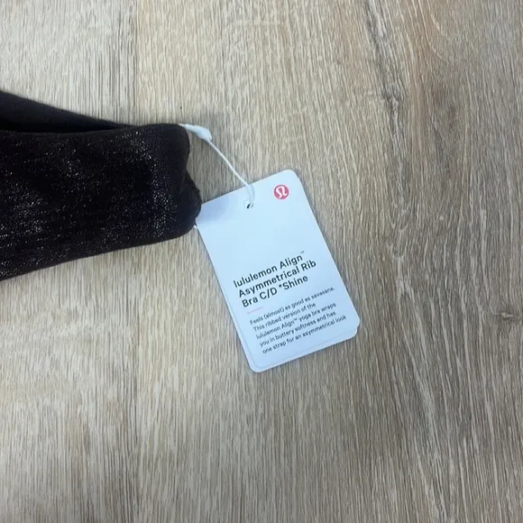 Lululemon Align Asymmetrical Ribbed Bra Light Support A/B Cup Shine