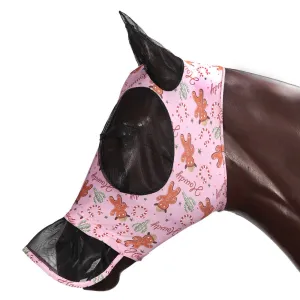 Lycra Pull On Fly Mask with Skirt Gingerbread Cowboy