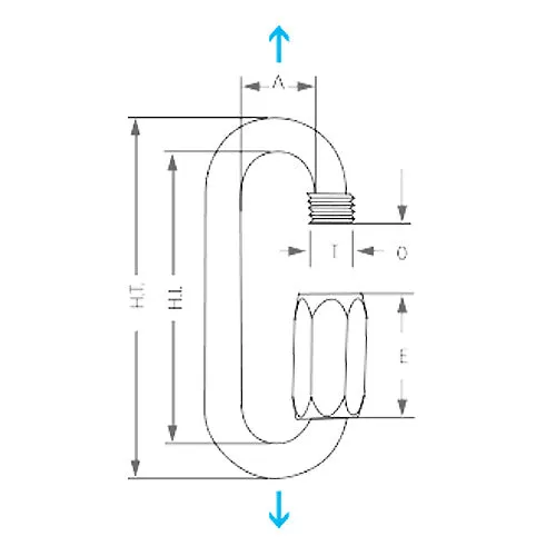 Maillon Rapide 8mm (wide opening) - Climbing Hardware