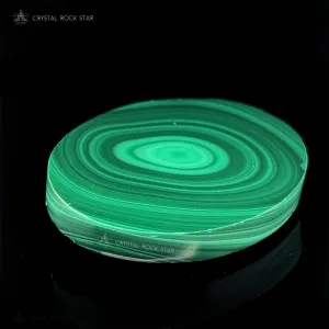 Malachite Flat Palm Stone 1.9" Slice