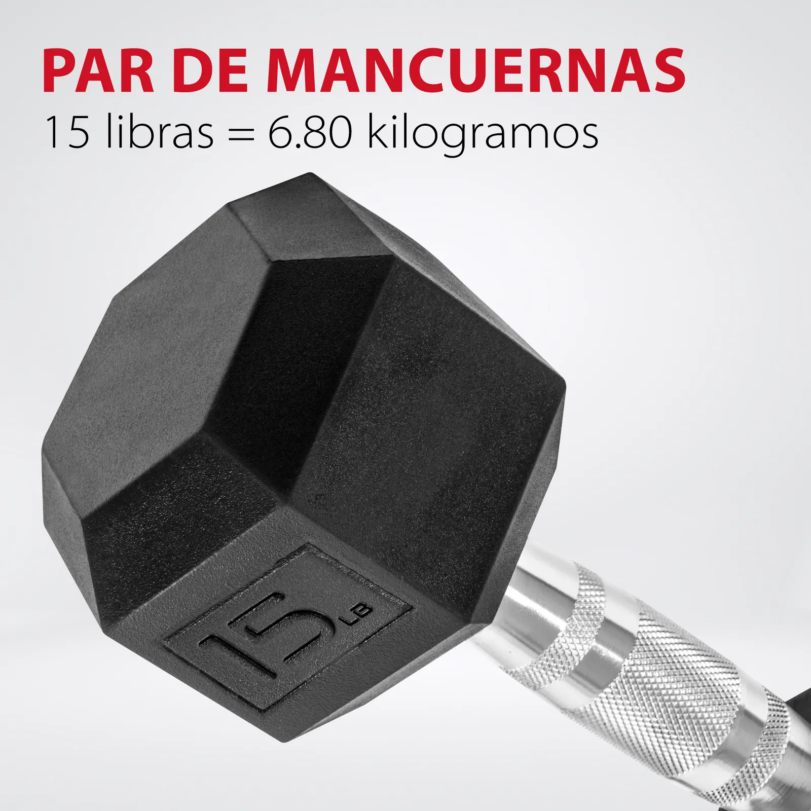 Mancuernas 15 Lbs  Hexagonales Altera Pesas Ejercicio Par Kg