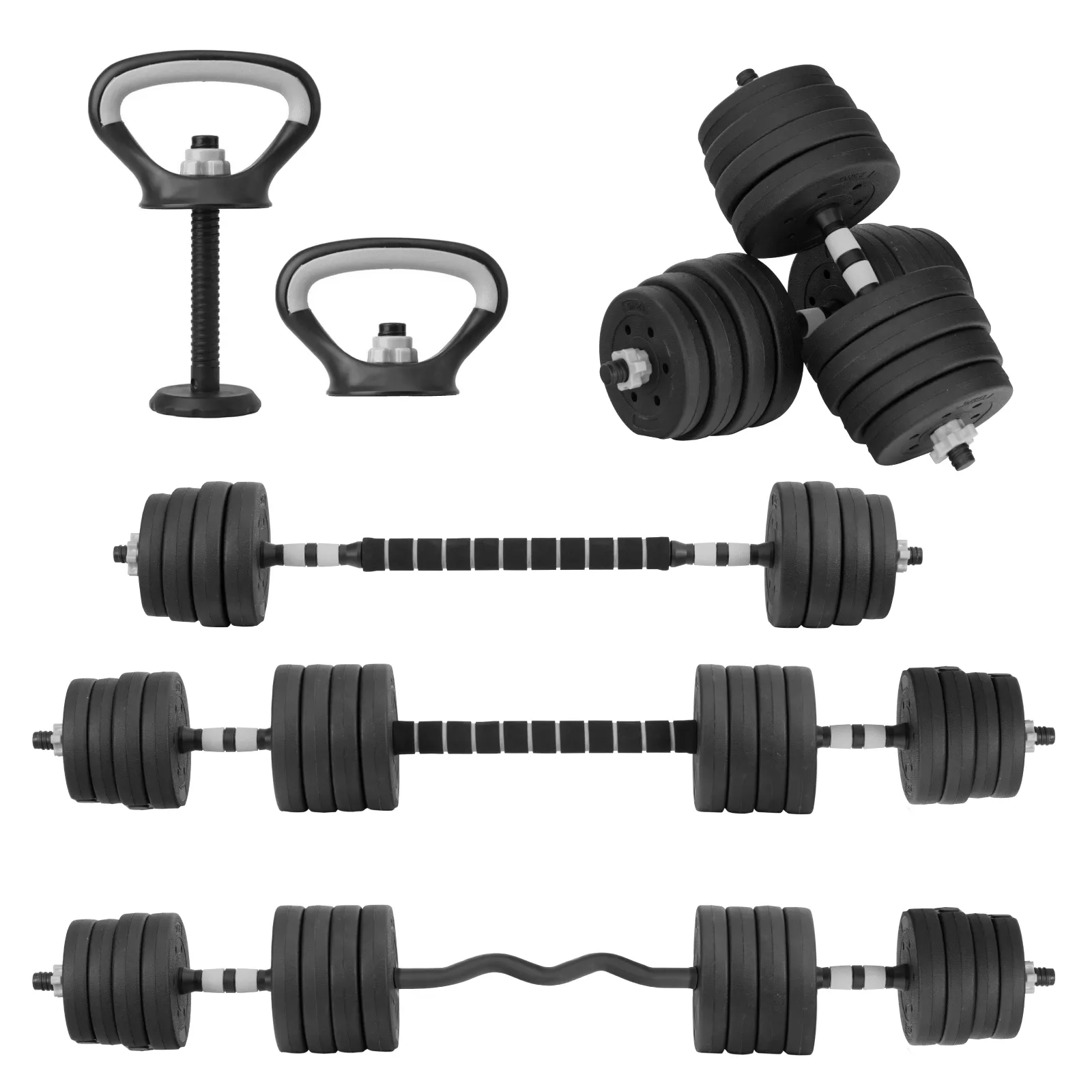 Mancuernas Ajustables 30kg Altera Set Discos Barra Pesa Rusa