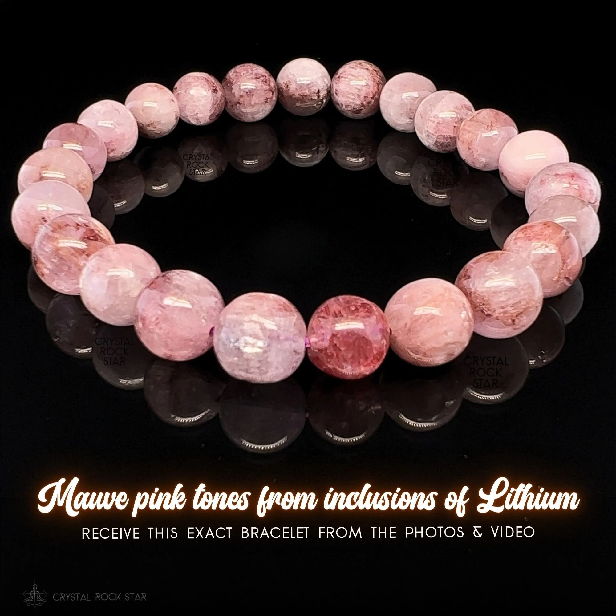 Mauve Kunzite Rare Cat Eye Bracelet 8mm