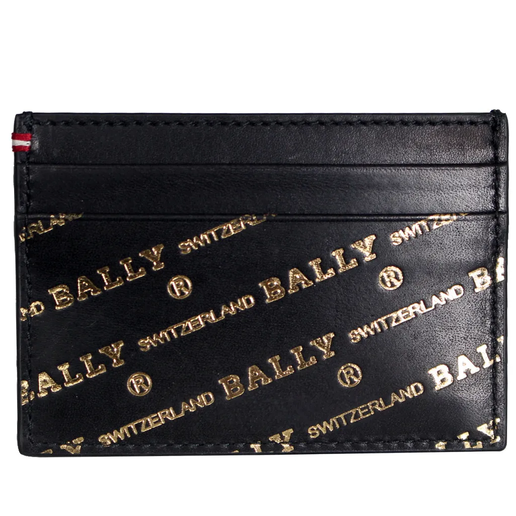 Men's BHAR.OB/04 Business Calf Card Holder-Black and Gold