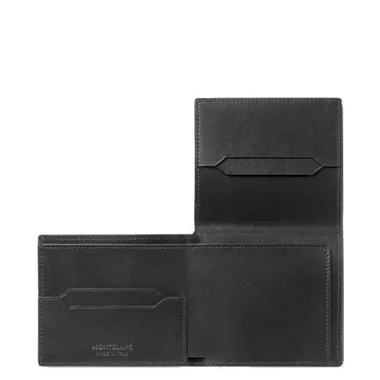 Montblanc thin wallet Soft Trio 4 Black compartments 198145