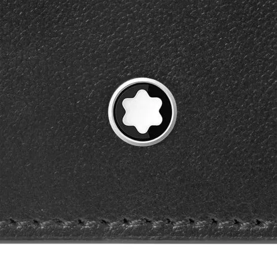Montblanc thin wallet Soft Trio 4 Black compartments 198145
