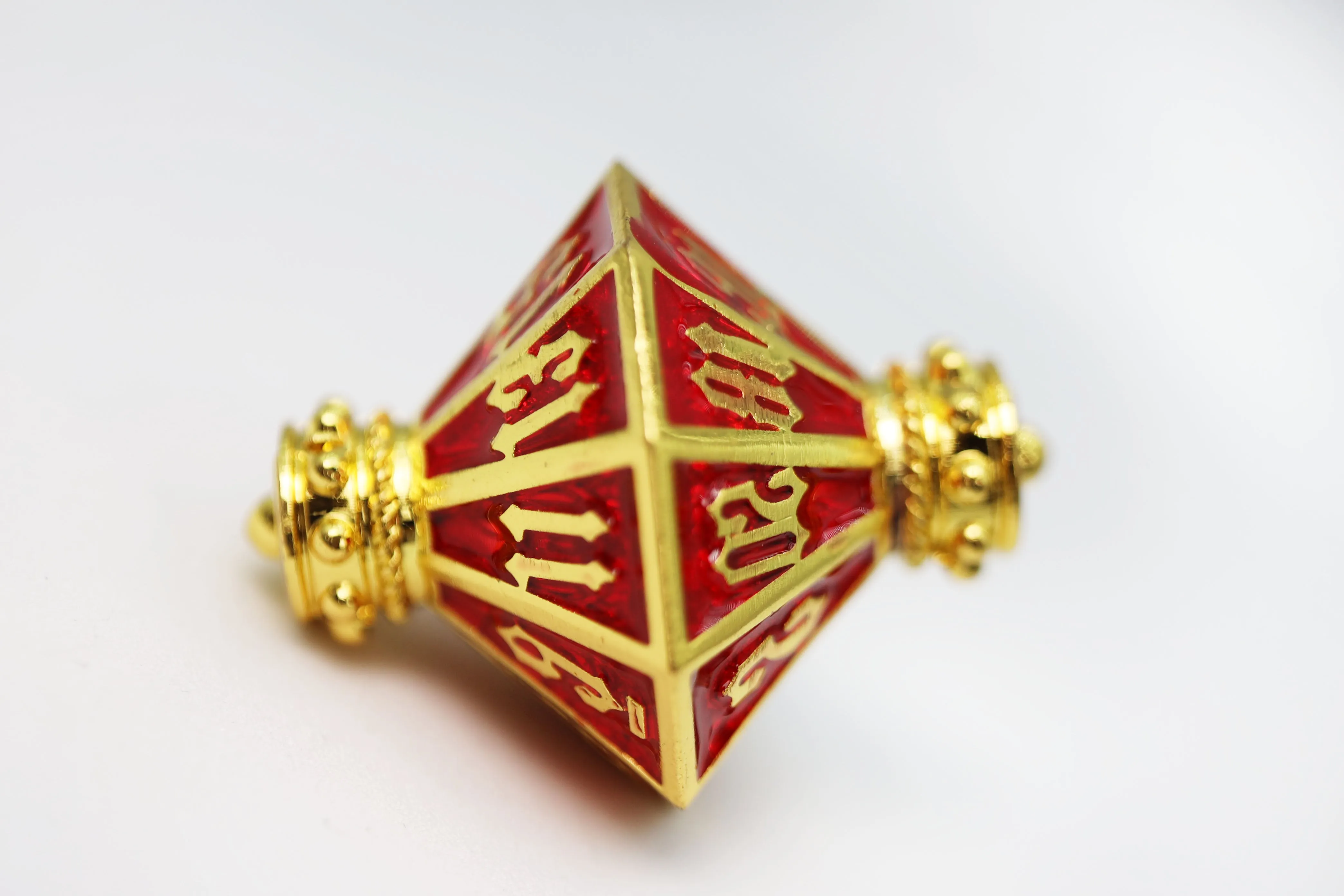 Moonlit Lantern: Golden Starfire - Metal RPG Dice Set